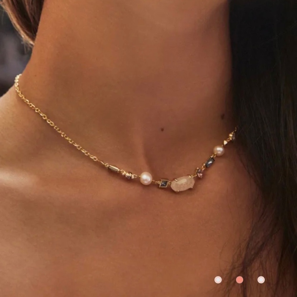 Kendra Scott Madelyn Gold Strand Necklace in Neutral Mix